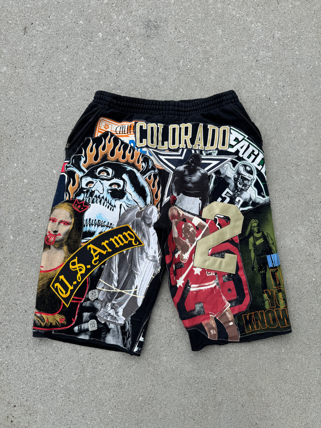 Chaos Collage Sweat Shorts