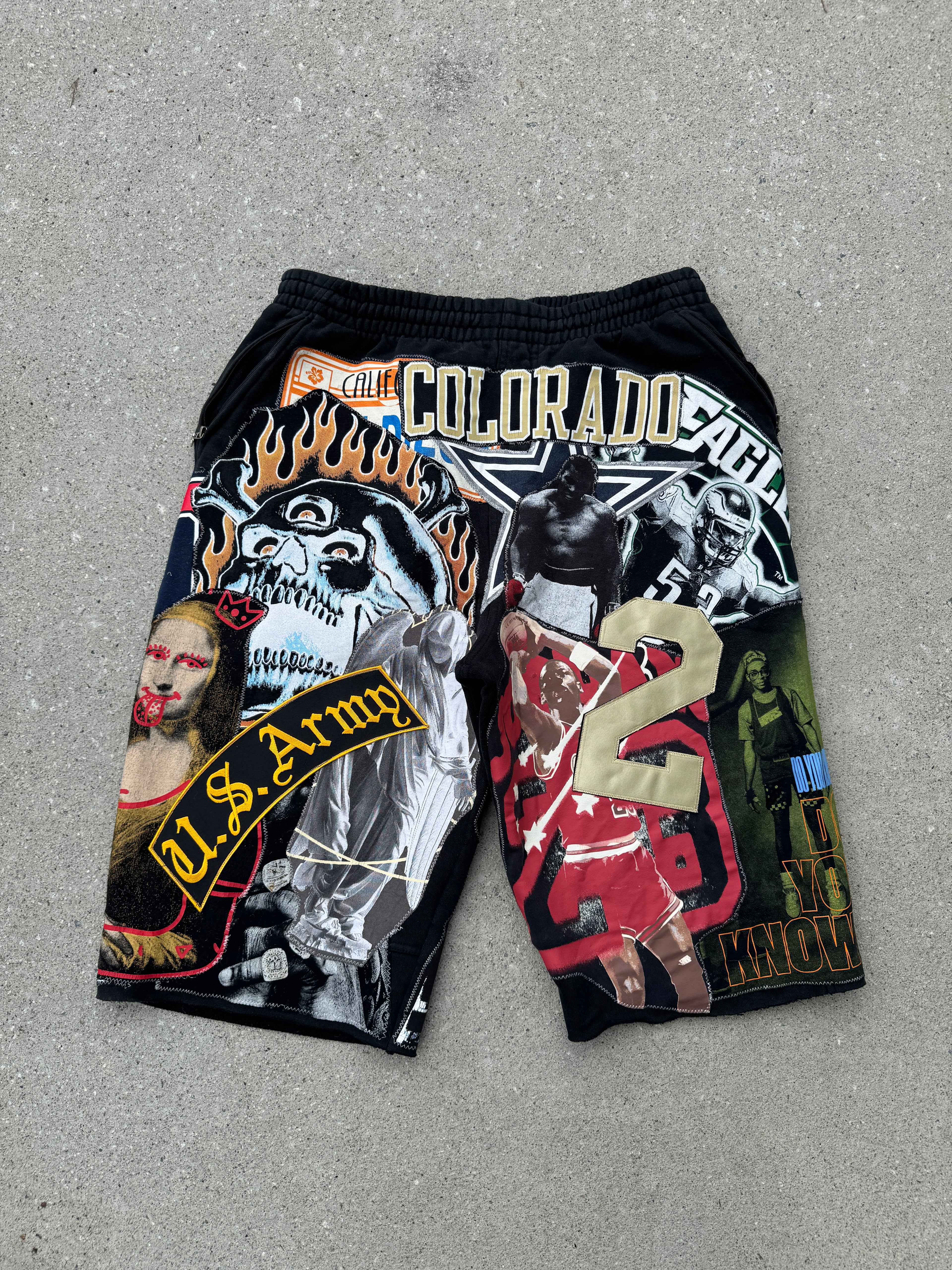 Chaos Collage Sweat Shorts