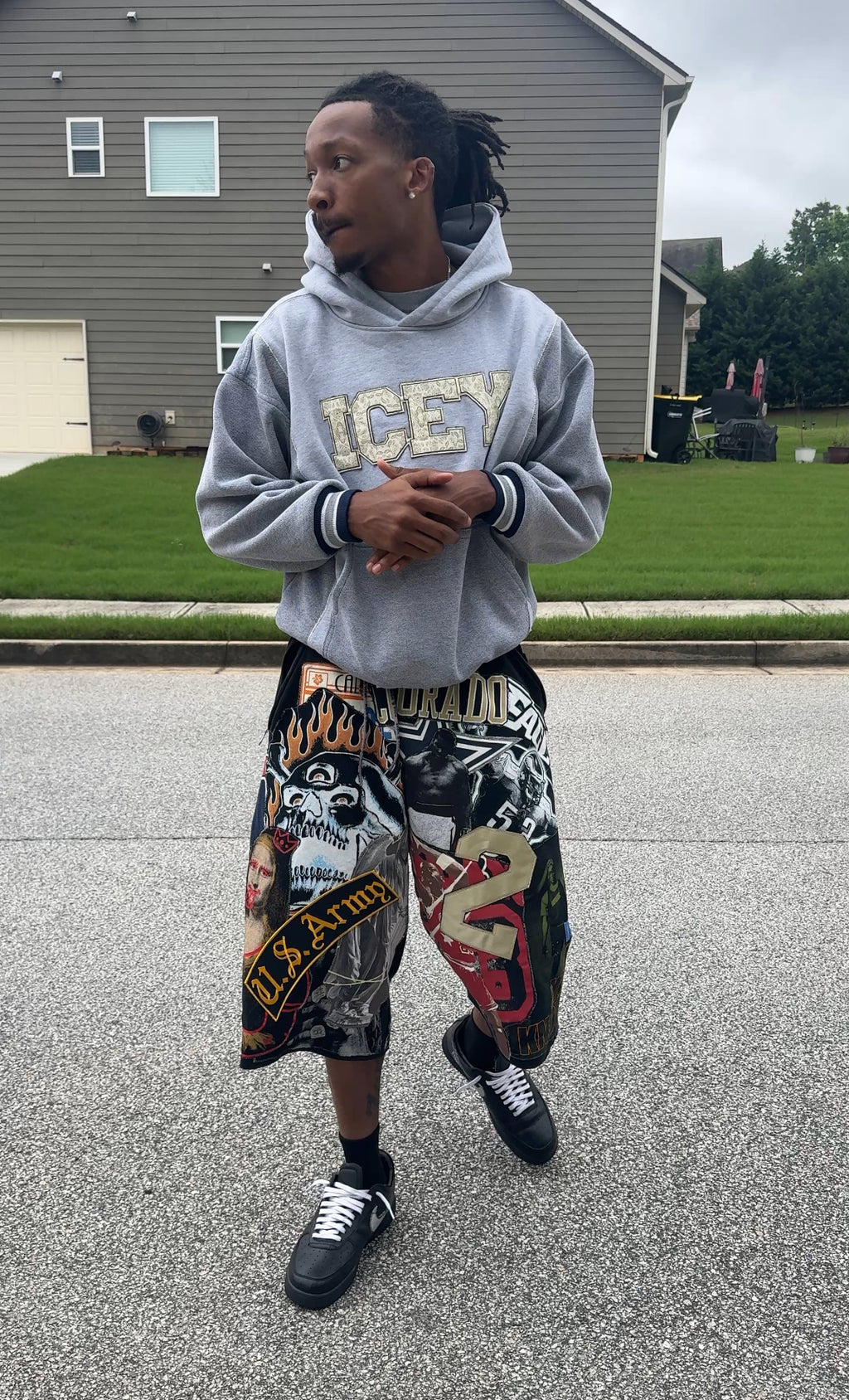 Chaos Collage Sweat Shorts
