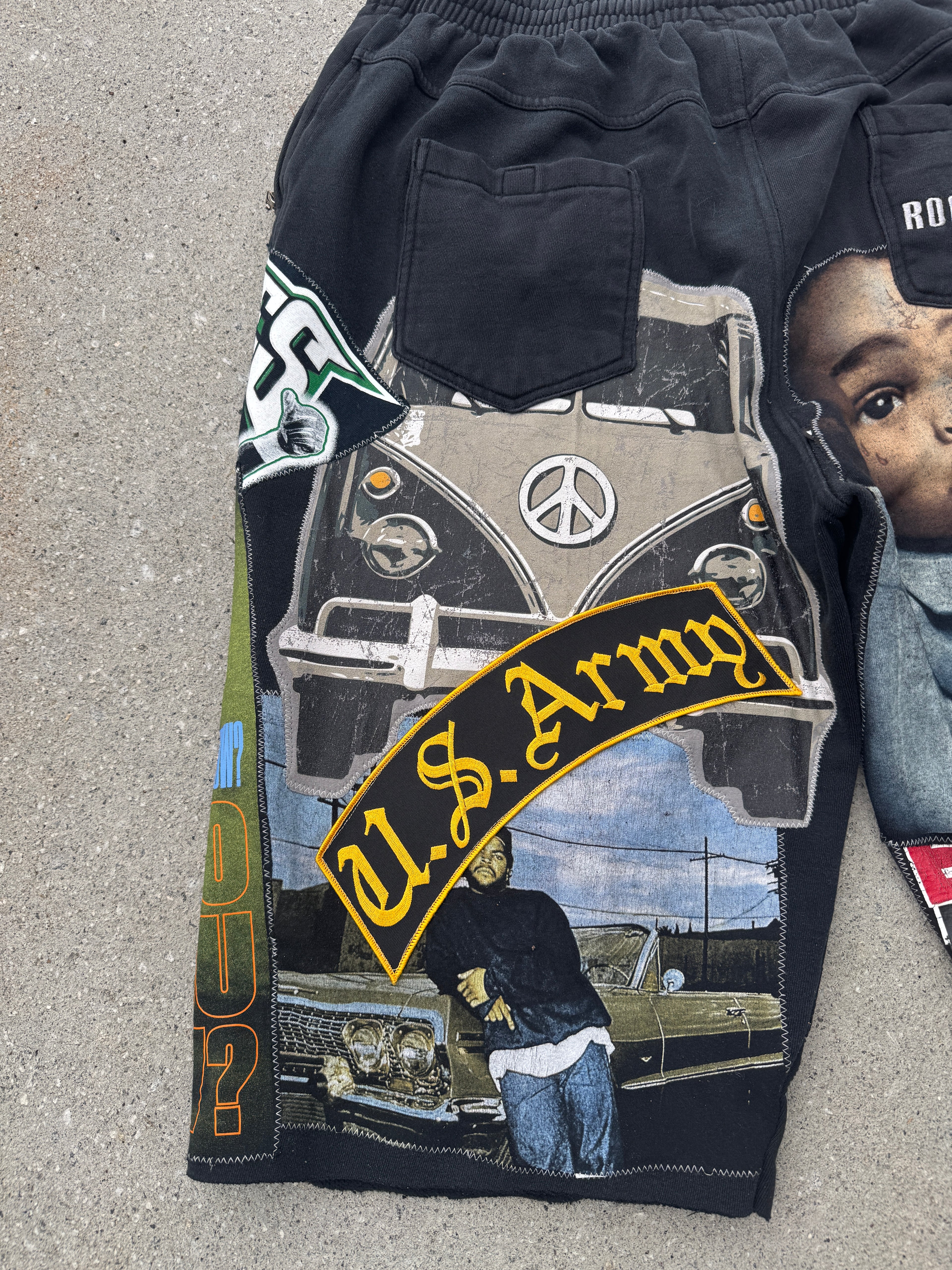 Chaos Collage Sweat Shorts