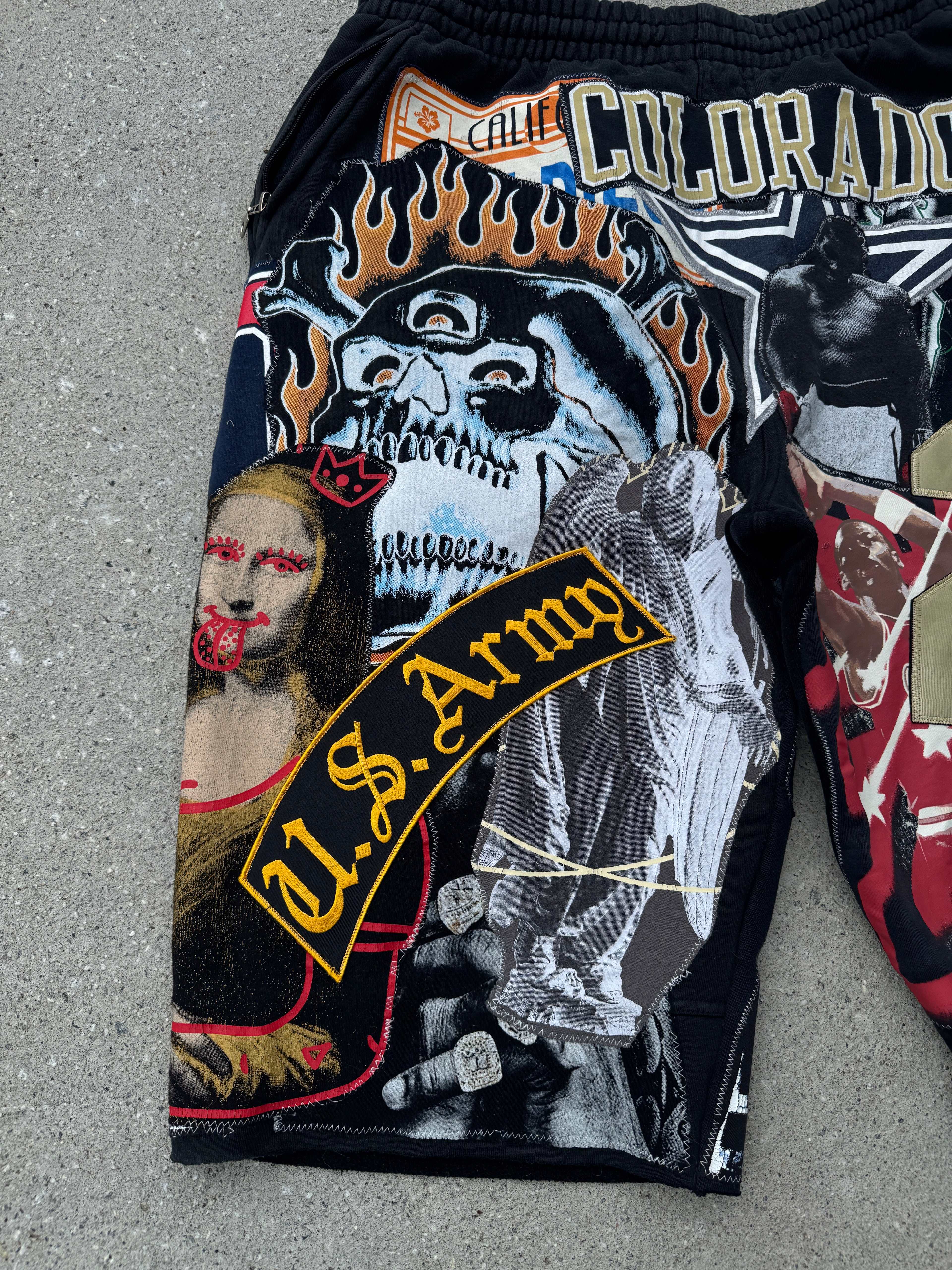 Chaos Collage Sweat Shorts